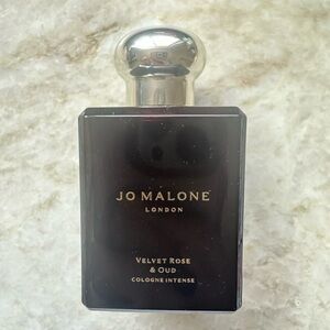 Jo Malone Black Glass Cologne Bottle with Silver Cap
